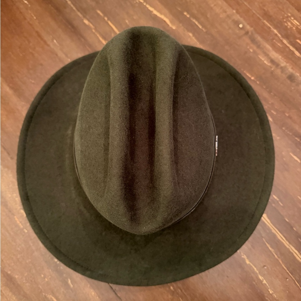 Stetson Olive Green Felt Western Hat with Brown Band - Picture 2 of 6